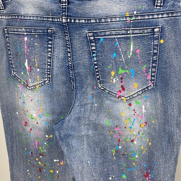 OLI & SOFIA Deni with a Custom Colorful Splash Ladies Size 10 - Picture 8 of 11